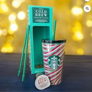 Brand New Limited Edition Starbucks 16 oz Cold Brew Tumbler with Straws
